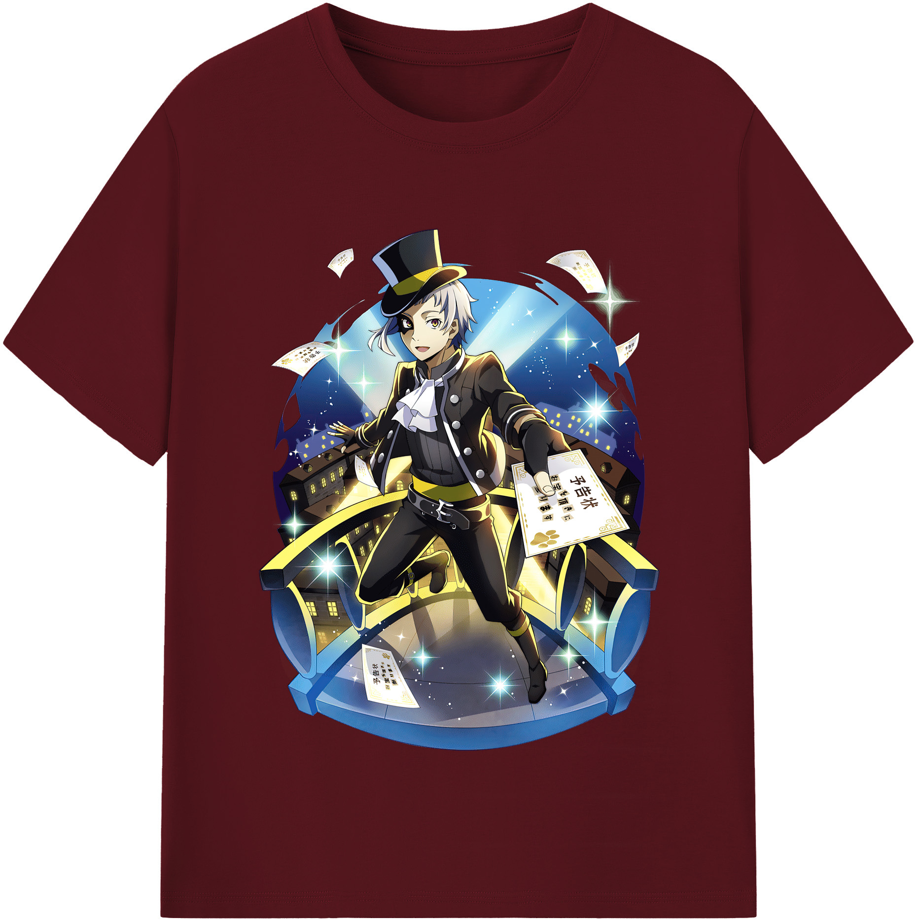 （画像用） 文豪ストレイドッグス Bungo Stray Dogs 綿100％半袖Tシャツ（フロントプリント）